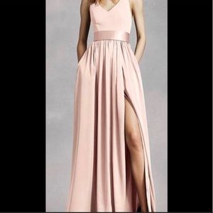 White by Vera Wang | blush bridesmaid dress